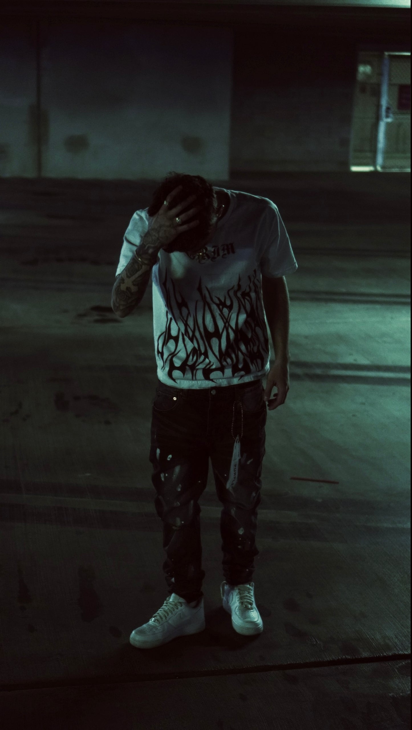 GRIM FLAME TEE (WHITE)