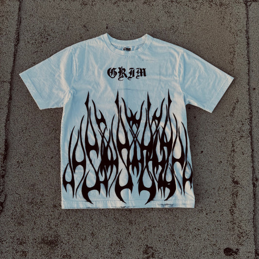 GRIM FLAME TEE (WHITE)